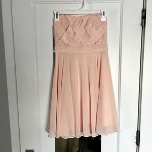 Peach strapless dress from Nordstrom